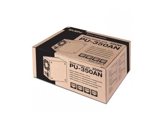 Блок питания SVEN ATX 350W PU-350AN (24+4pin 80mm fan 2xSATA RTL серый)